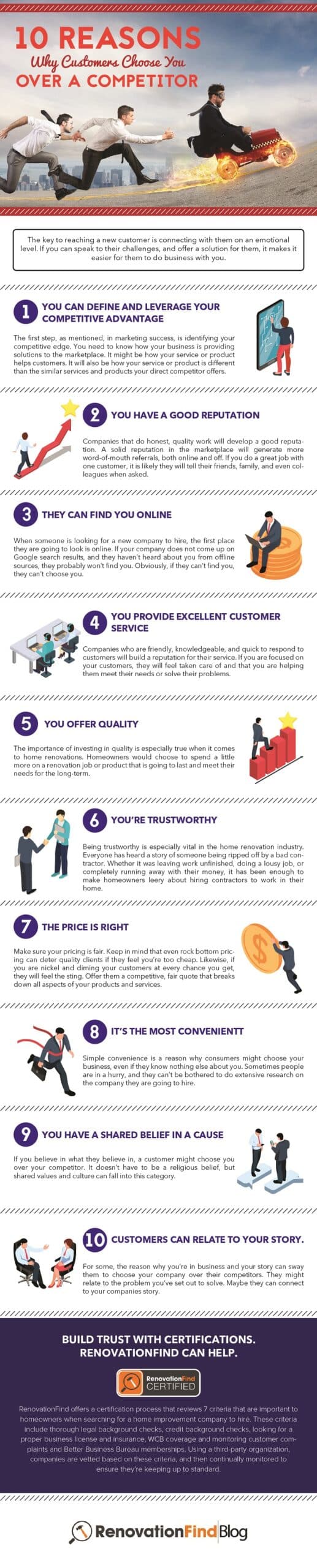 Infographic - 10 REASONS WHY CUSTOMERS CHOOSE YOU OVER A COMPETITOR